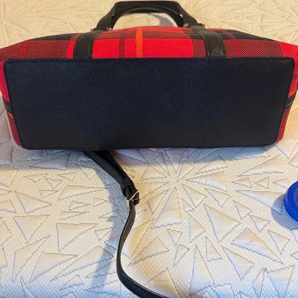 Kate Spade Red and Black Checkered Satchel